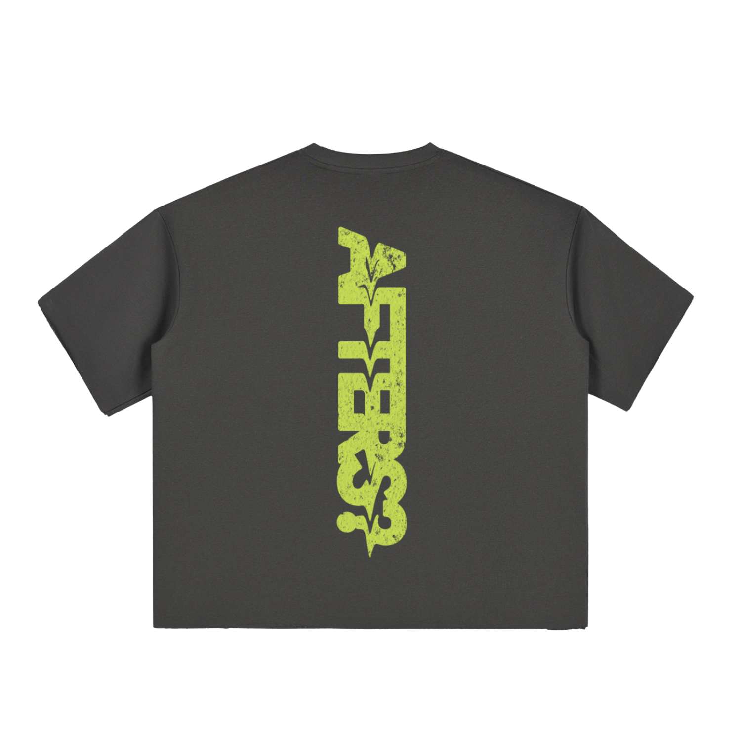 Afters? | Boxy Half-Sleeve Raw-Edge T-Shirt
