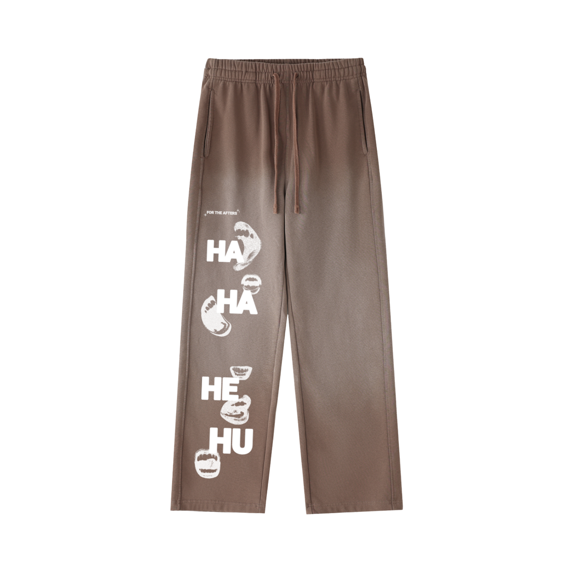 Ha Ha He Hu... Sweatpants :) | Vintage Washed Gradient Straight-Leg Sweatpants