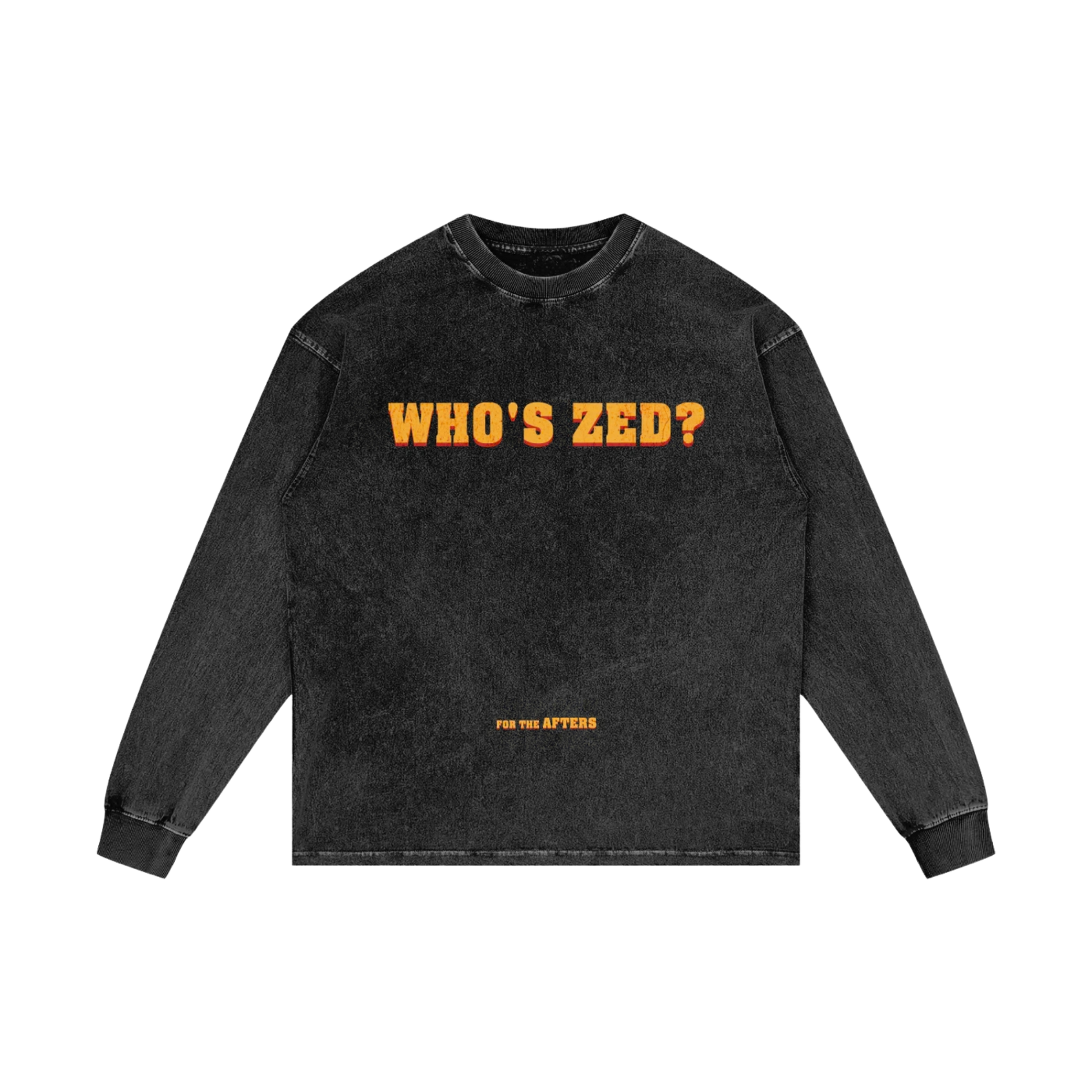 Who's Zed? | Acid Wash Long Sleeve T-Shirt