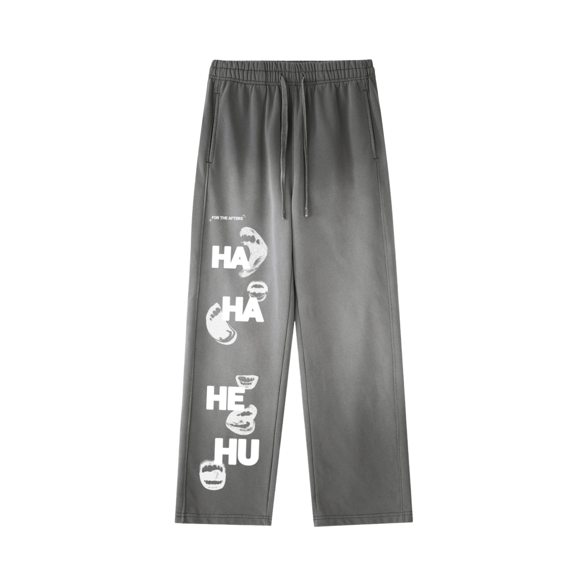 Ha Ha He Hu... Sweatpants :) | Vintage Washed Gradient Straight-Leg Sweatpants
