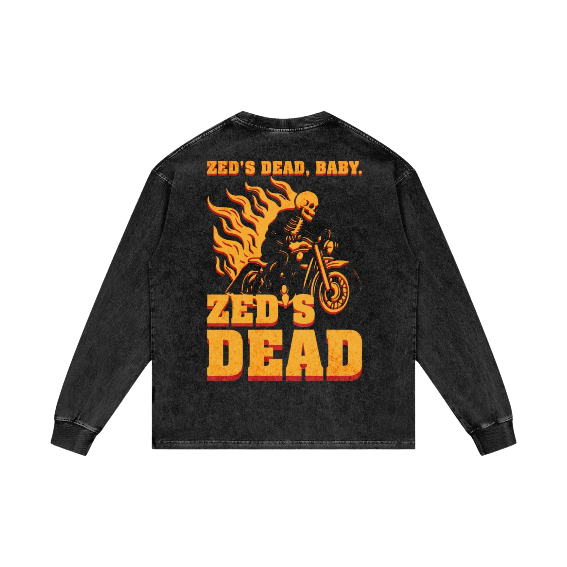 Who's Zed? | Acid Wash Long Sleeve T-Shirt