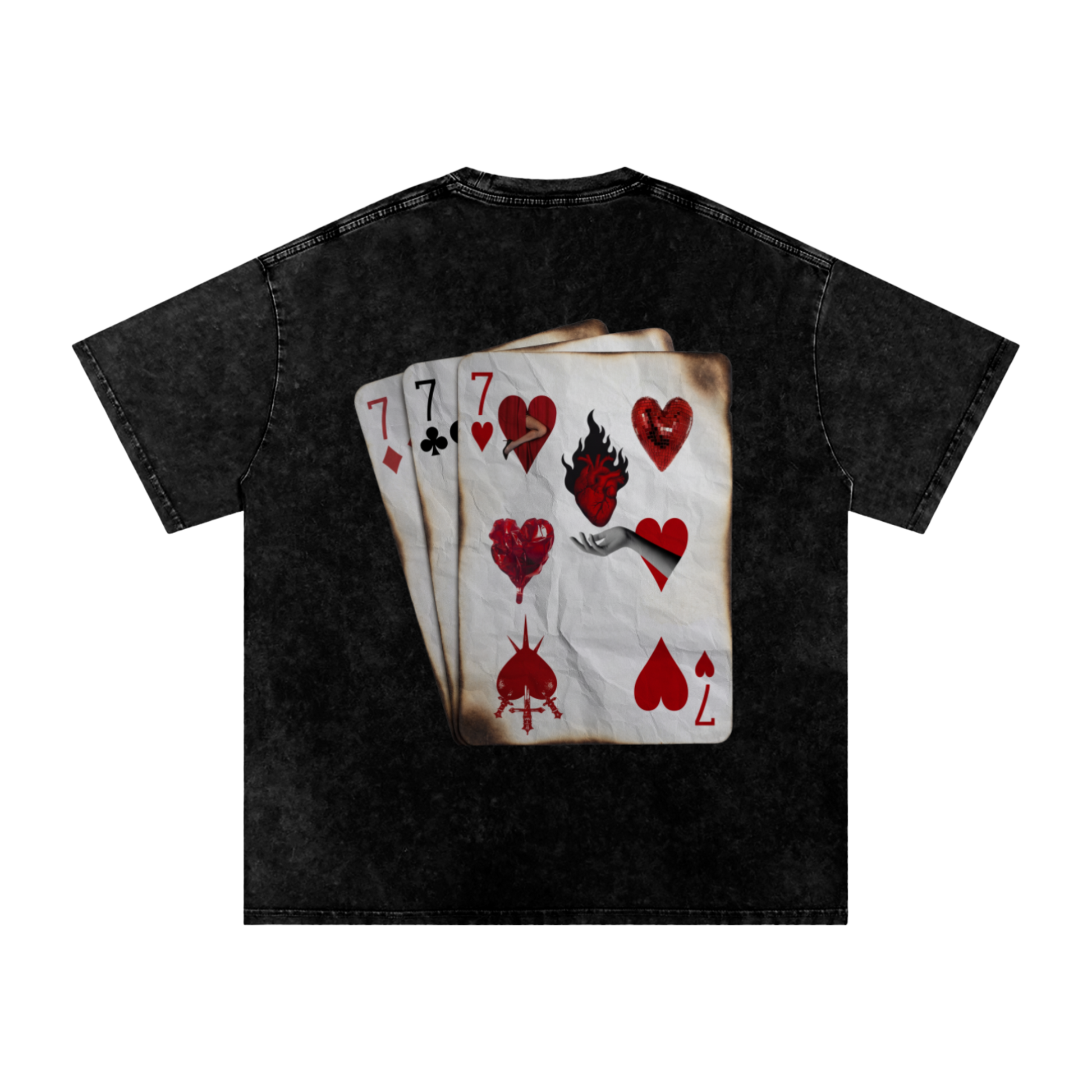 Lucky 777 | T-shirt délavé à l'acide