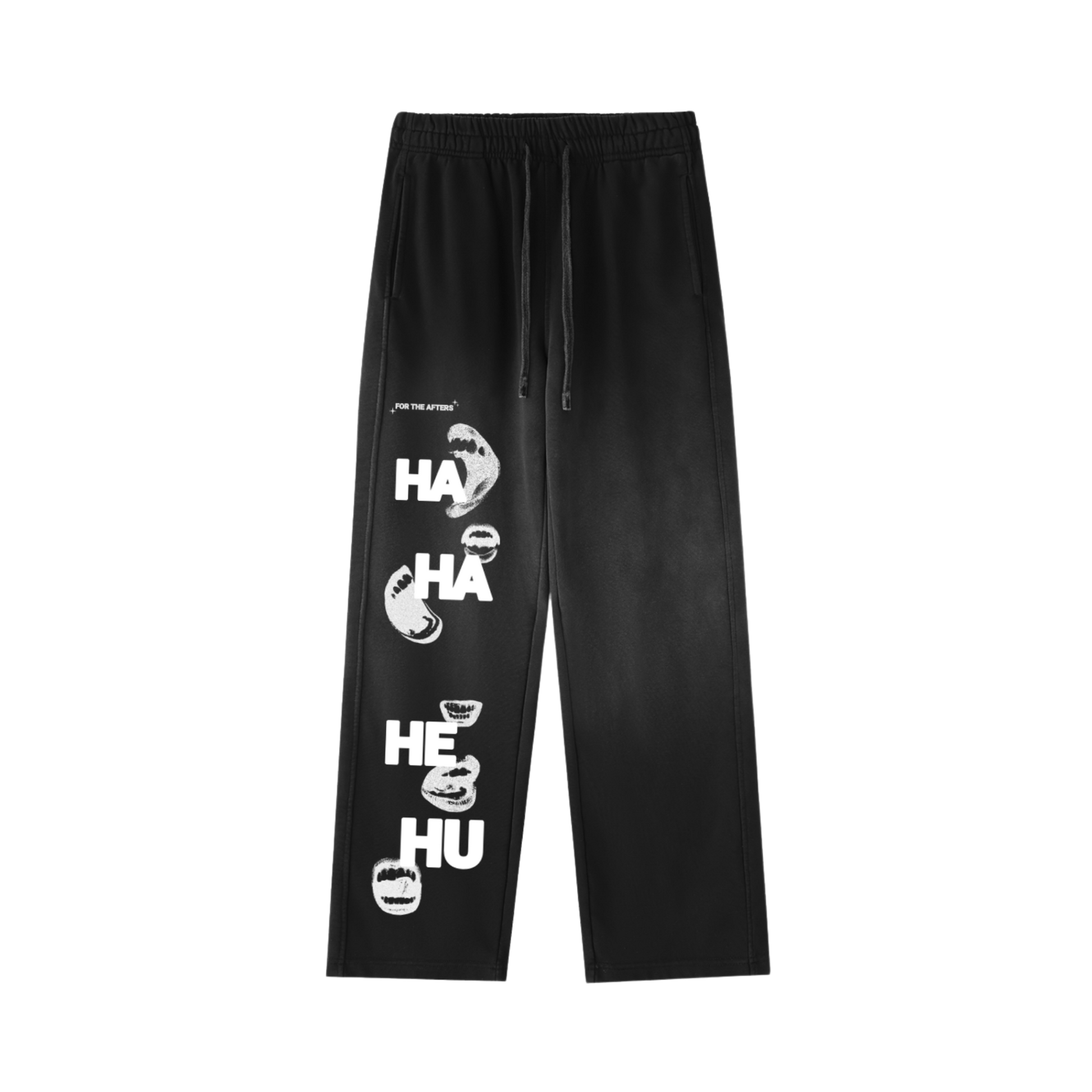 Ha Ha He Hu... Sweatpants :) | Vintage Washed Gradient Straight-Leg Sweatpants