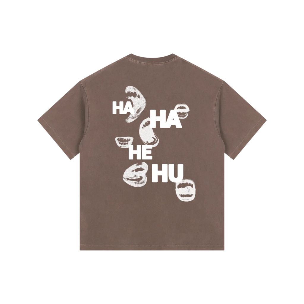 Ha Ha He Hu | Vintage Washed Oversized T-Shirt