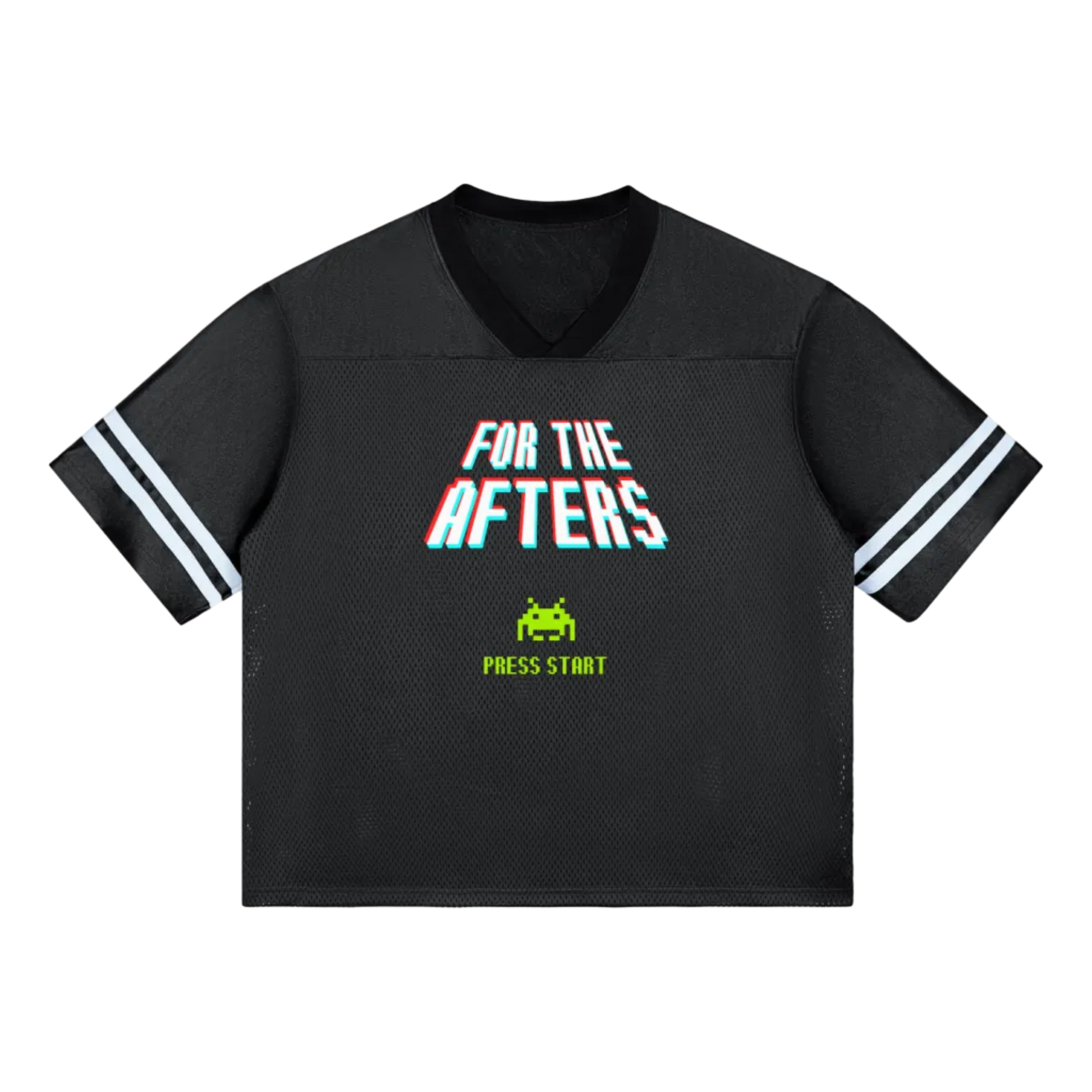 Side Quest | Taped Mesh T-Shirt (Black)