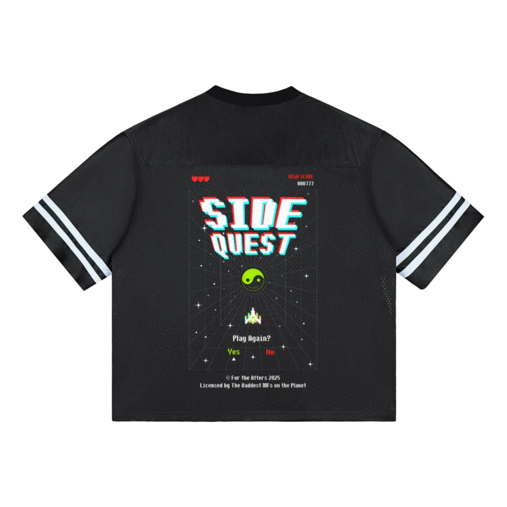 Side Quest | Taped Mesh T-Shirt (Black)