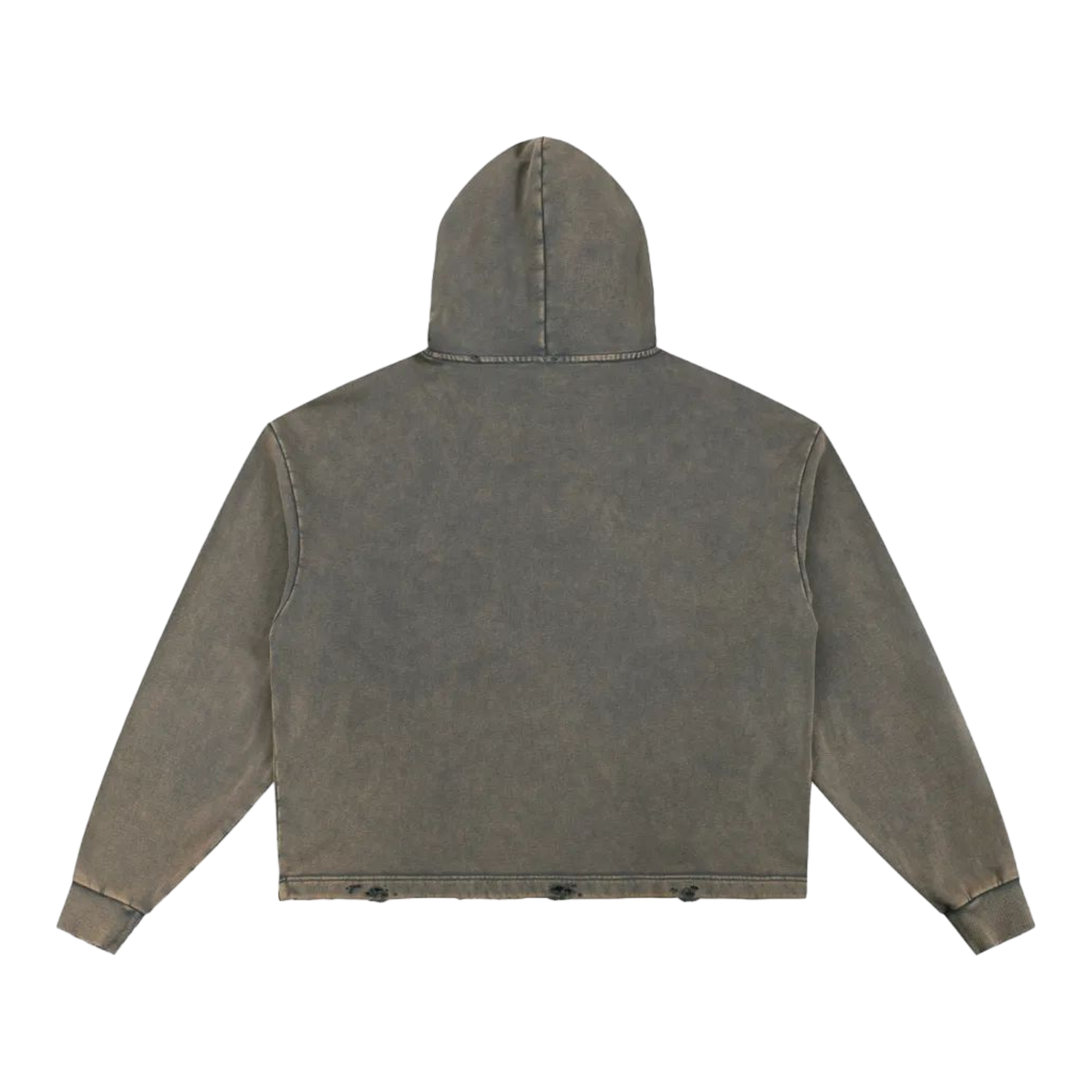 For the Afters | Vintage Washed Frayed-Hem Hoodie