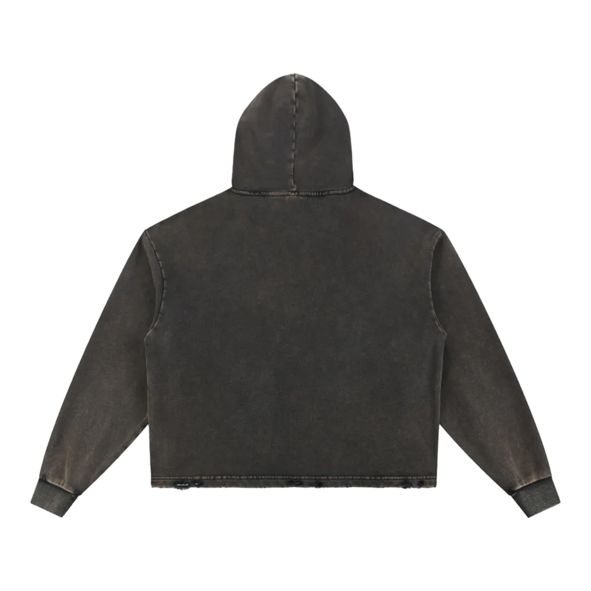 For the Afters | Vintage Washed Frayed-Hem Hoodie