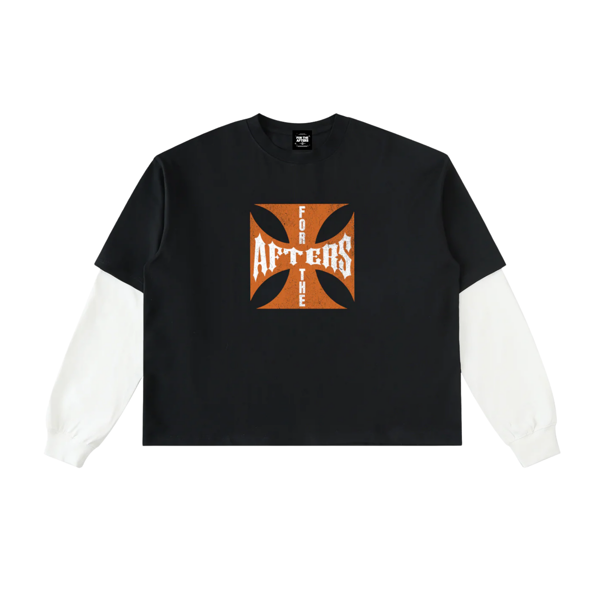 Chopper Dub | Layered Contrast Sleeve Cotton T-Shirt