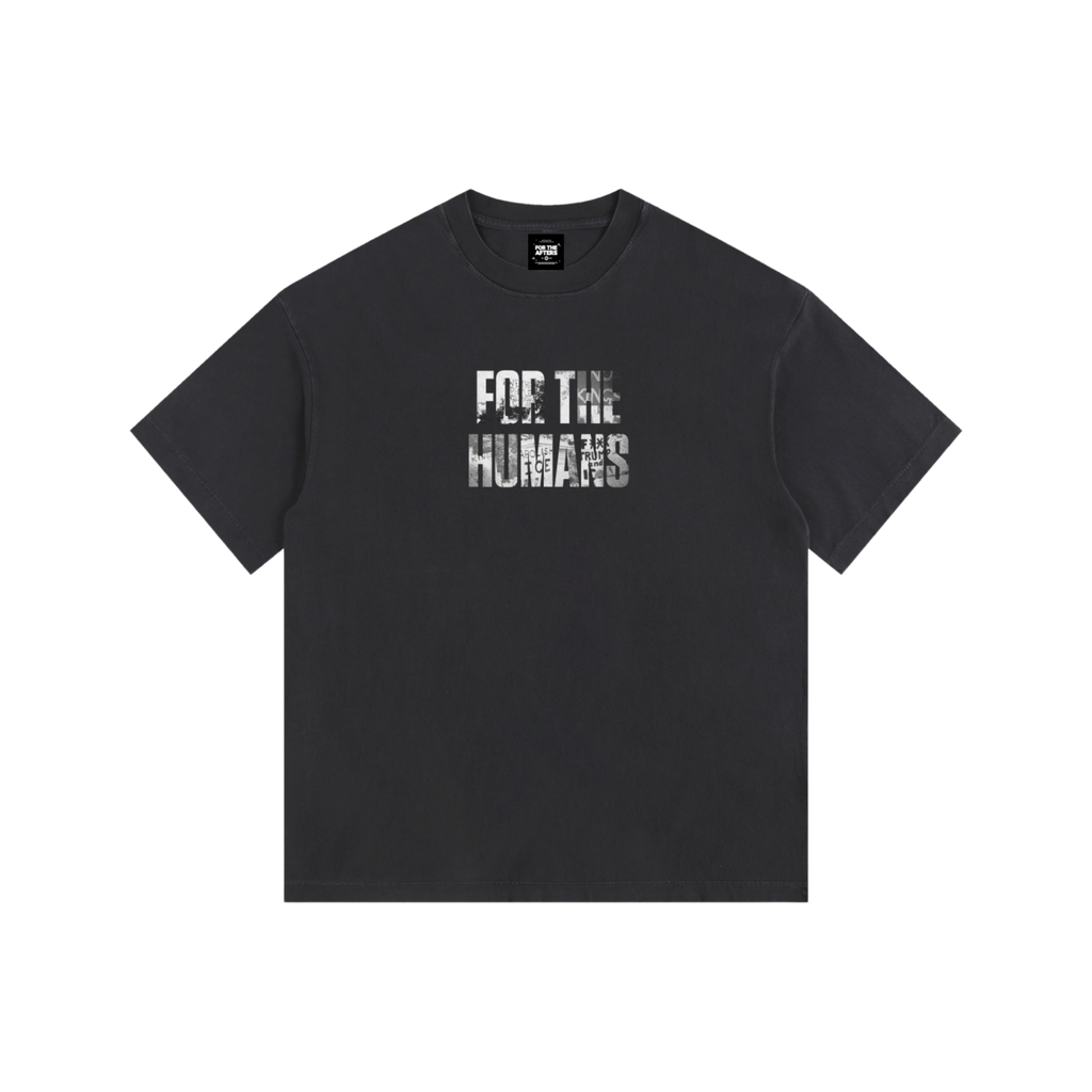 For the Humans | Vintage Washed Oversized Cotton T-Shirt