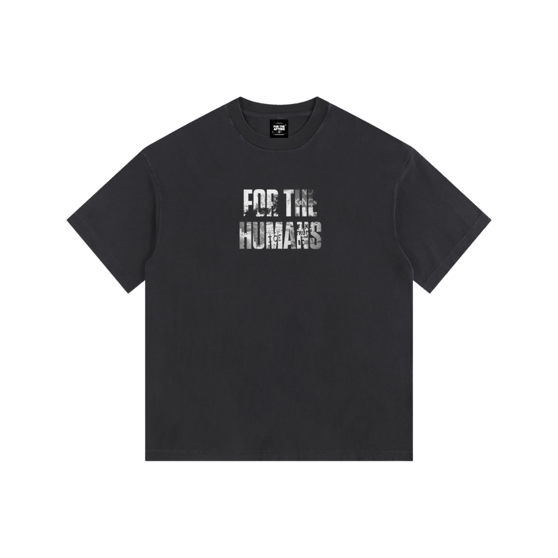 For the Humans | Vintage Washed Oversized Cotton T-Shirt