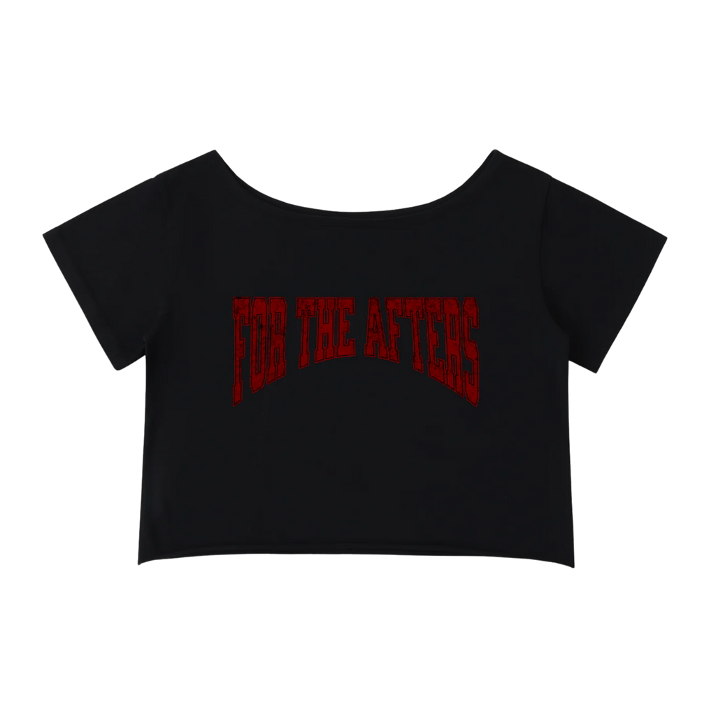 Rocky Rudeboy | Off-Shoulder Rolled Hem Crop Top