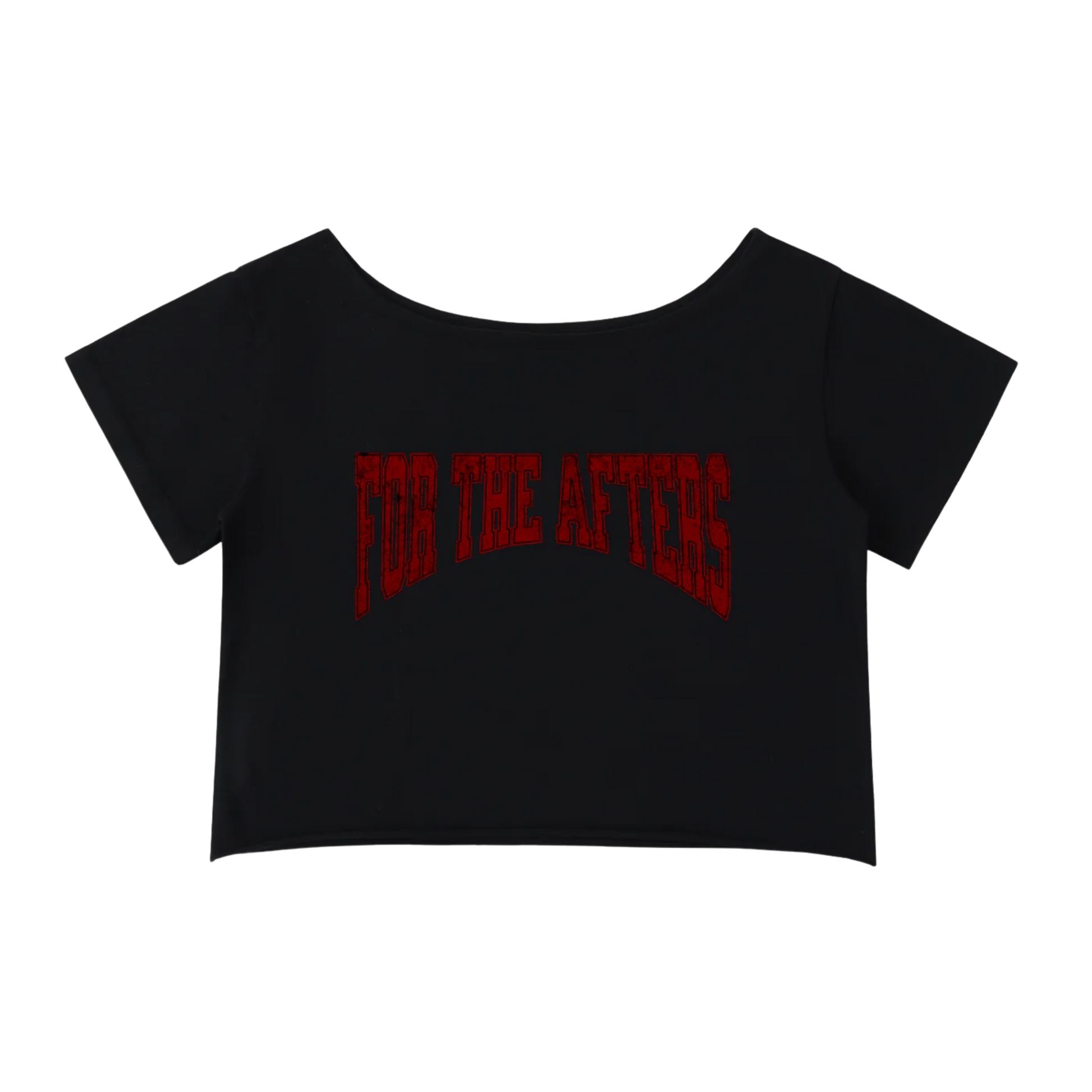 Rocky Rudeboy | Off-Shoulder Rolled Hem Crop Top