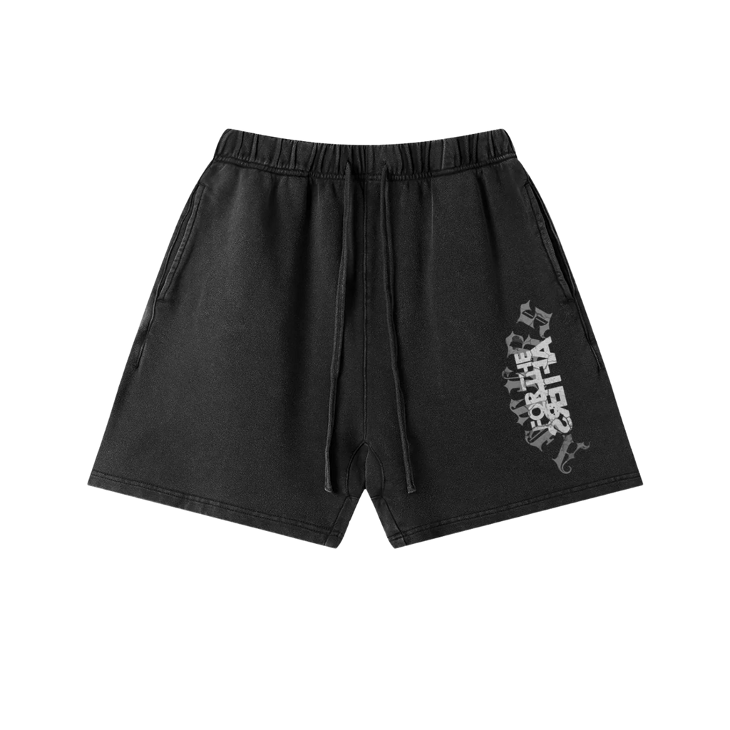 For the Bad@ss | Unisex Vintage Wash Cotton Shorts