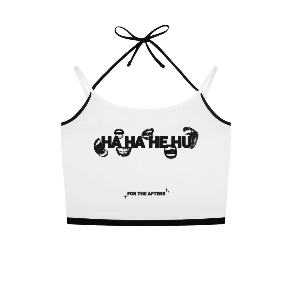 Ha Ha He Hu |  | Contrast Binding Halter Crop Tank Top