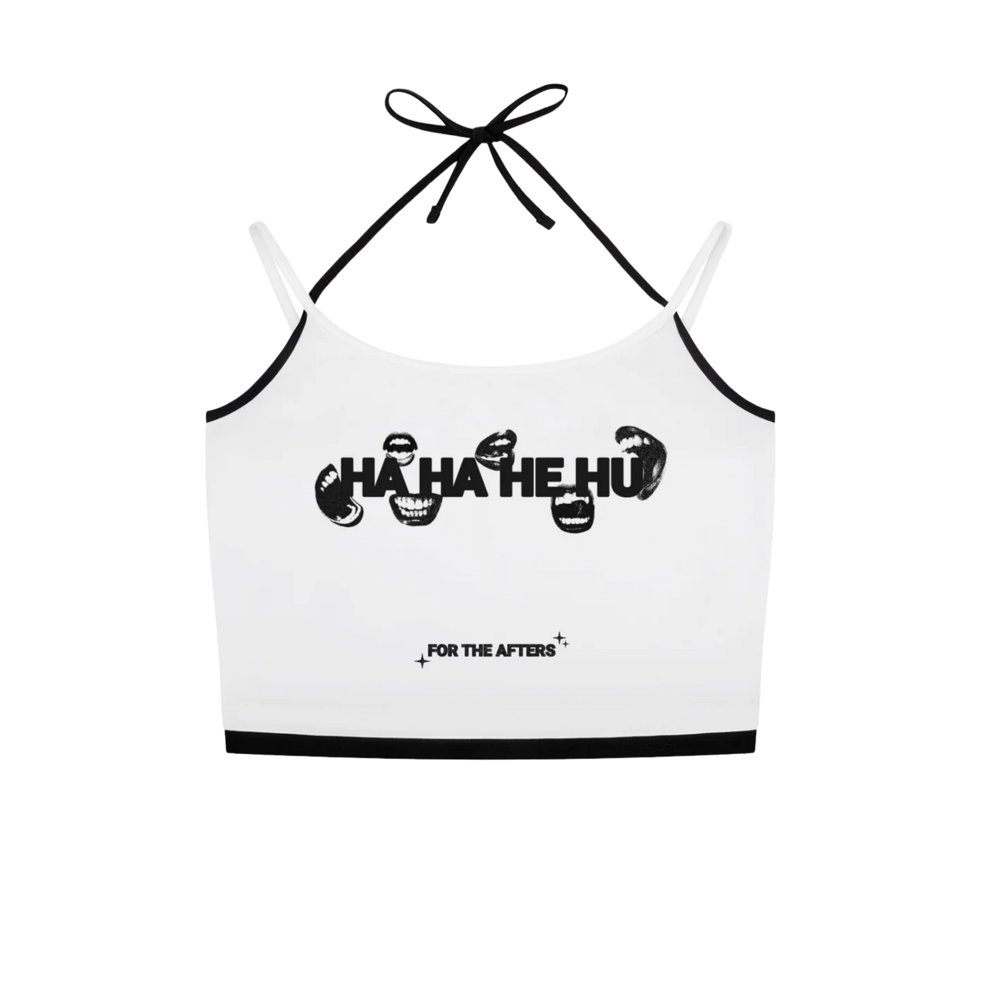 Ha Ha He Hu |  | Contrast Binding Halter Crop Tank Top