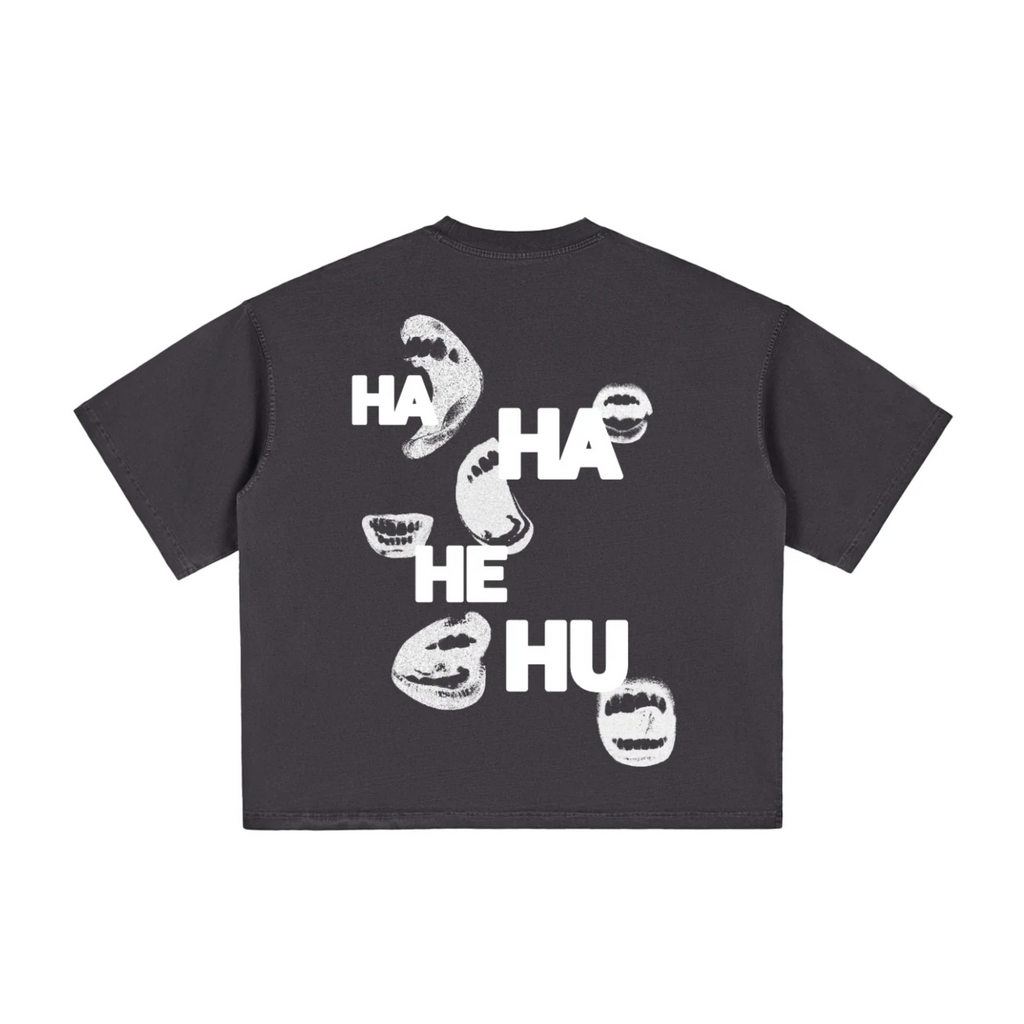 Ha Ha He Hu | Vintage Washed Boxy T-Shirt