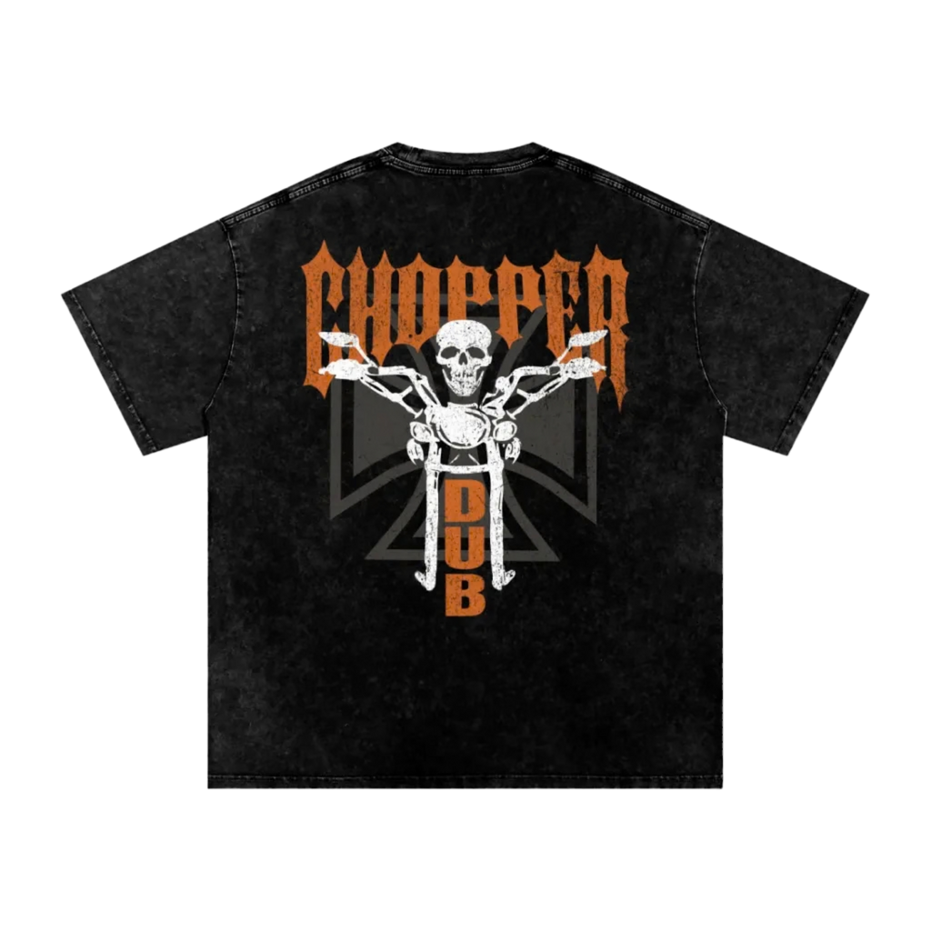 T-shirt délavé à l'acide Chopper Dub