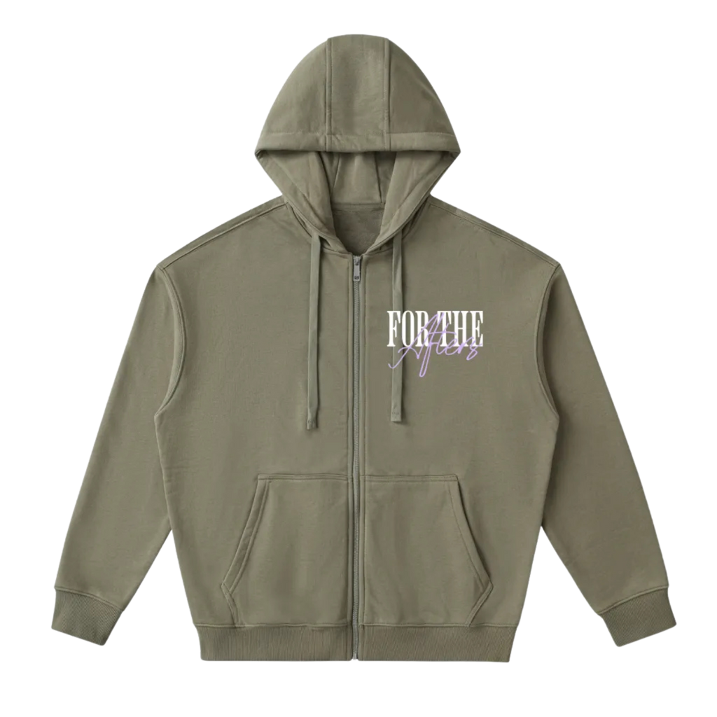 For the Afters | Drop-Shoulder Zip Up Hoodie