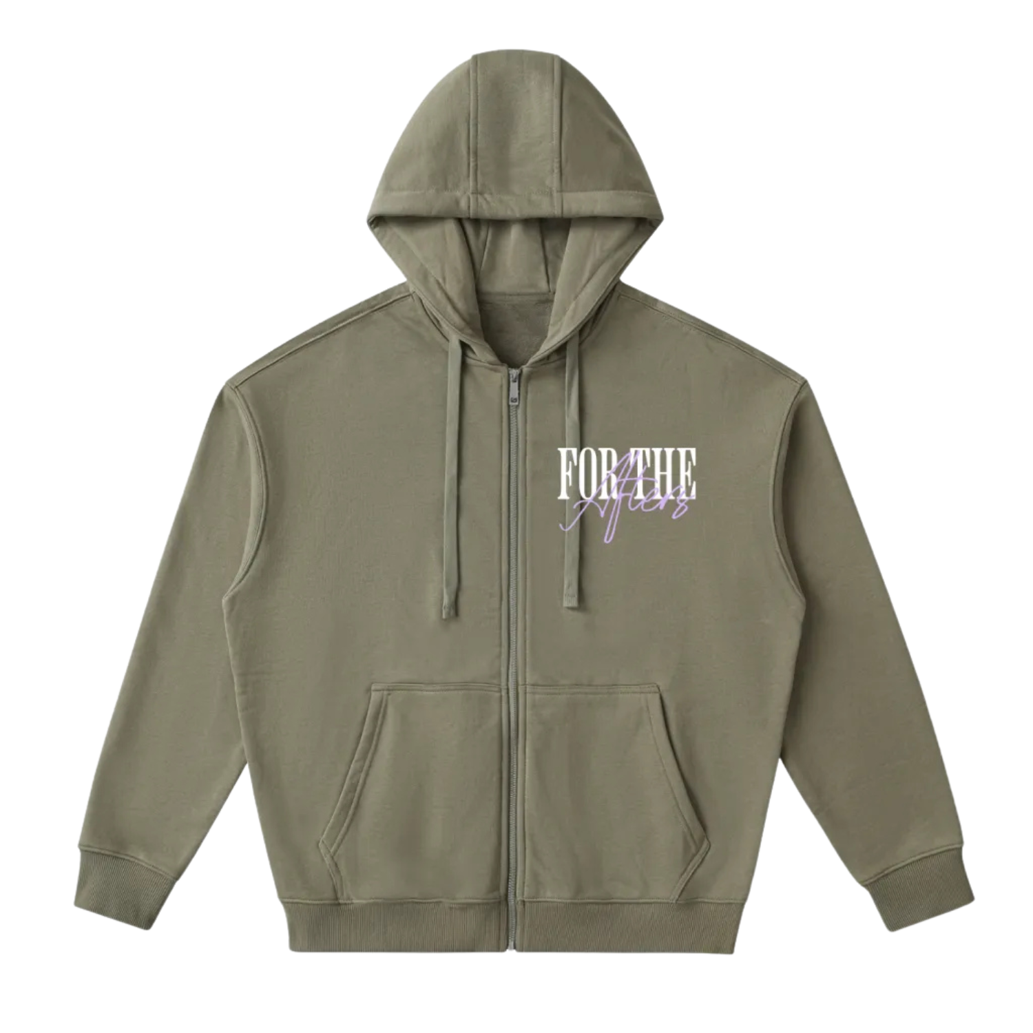For the Afters | Drop-Shoulder Zip Up Hoodie