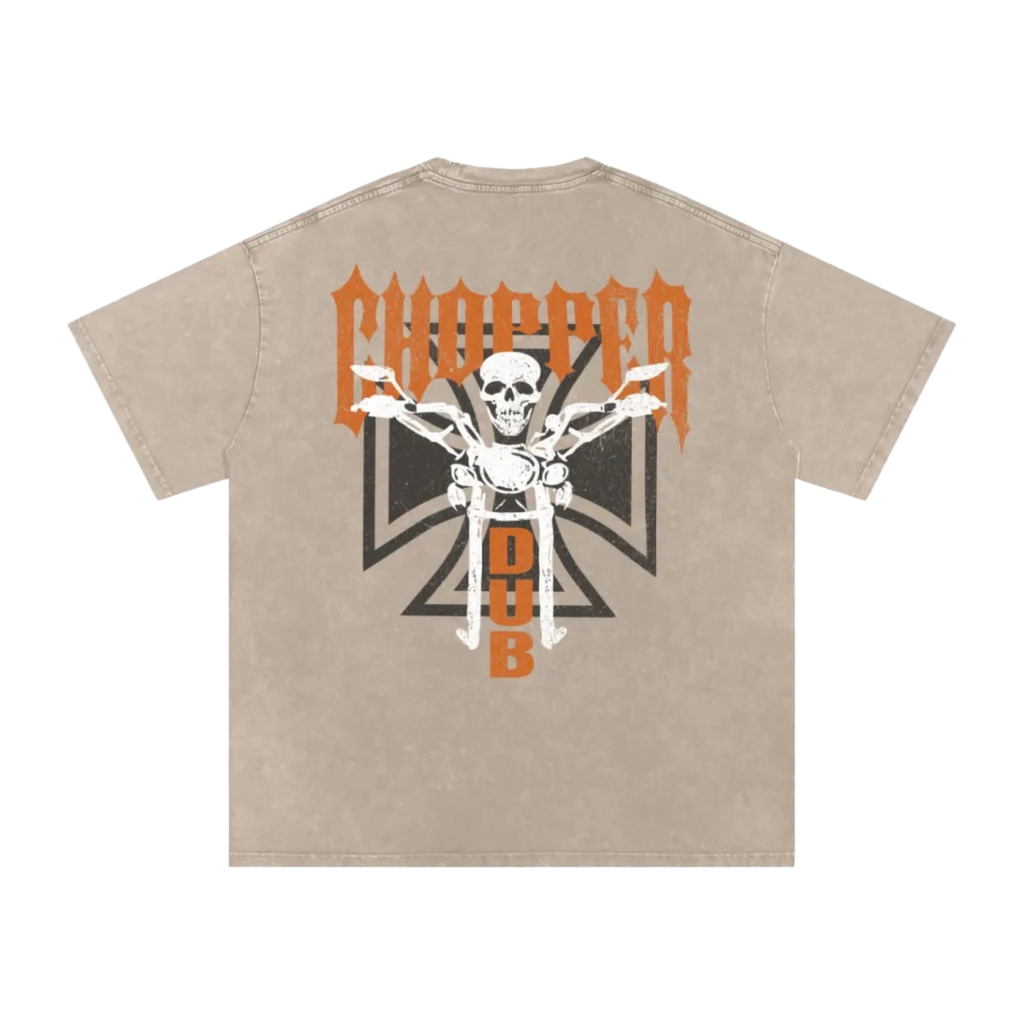 T-shirt délavé à l'acide Chopper Dub