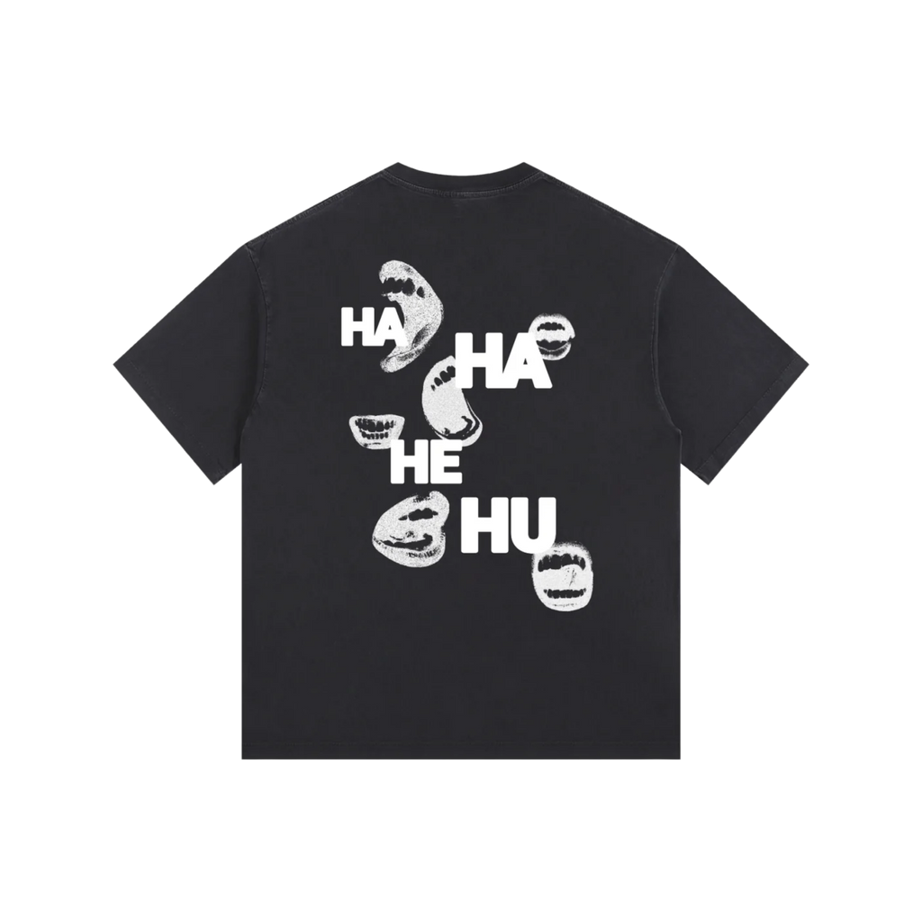 Ha Ha He Hu | Vintage Washed Oversized T-Shirt