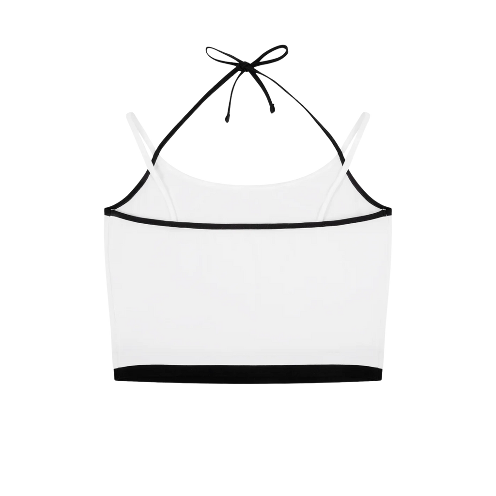 Ha Ha He Hu |  | Contrast Binding Halter Crop Tank Top