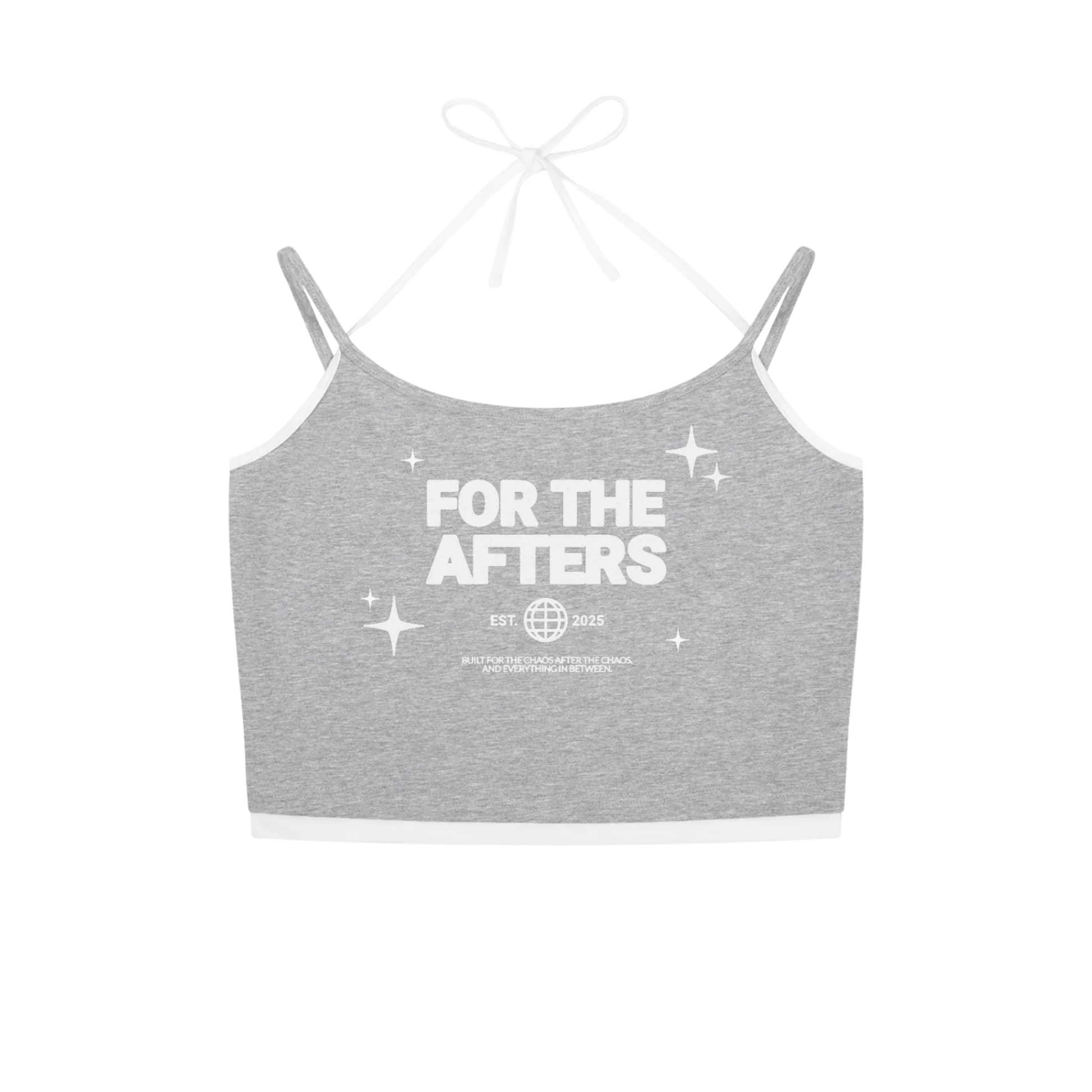 For the Afters | Contrast Halter Crop Tank Top