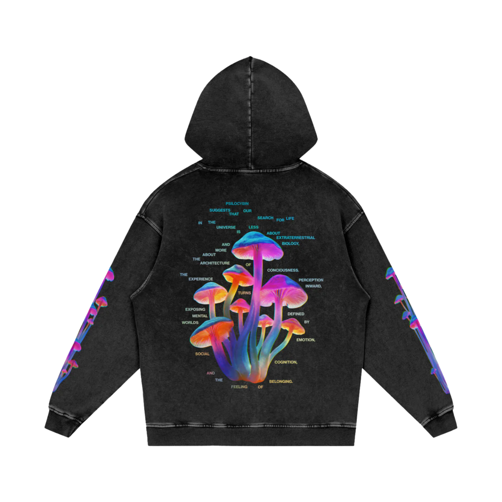 Psilocybine | Hoodie surdimensionné délavé à l'acide