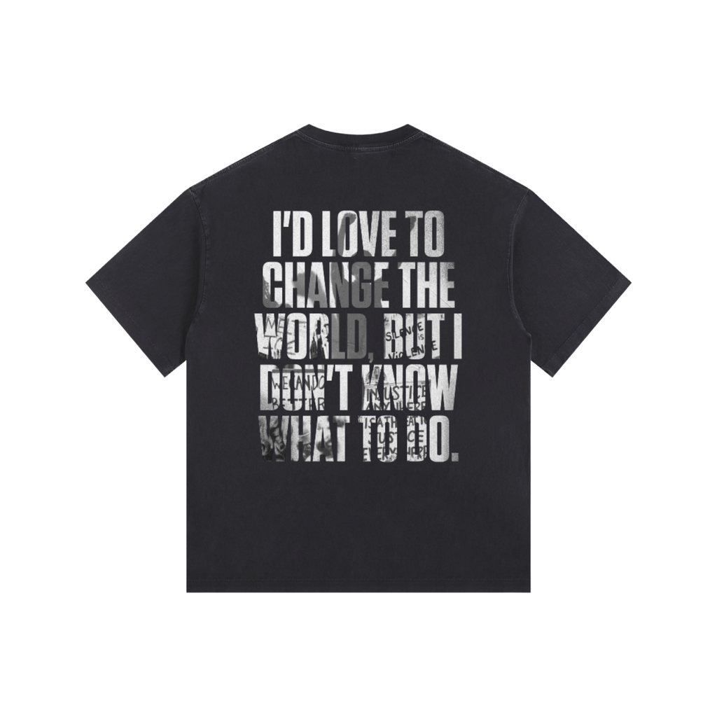 For the Humans | Vintage Washed Oversized Cotton T-Shirt