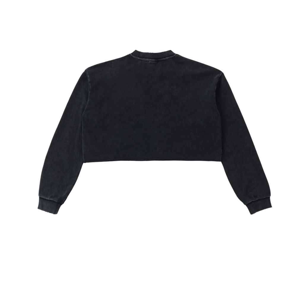 No Broke Boys | Sweat-shirt court à bord brut délavé