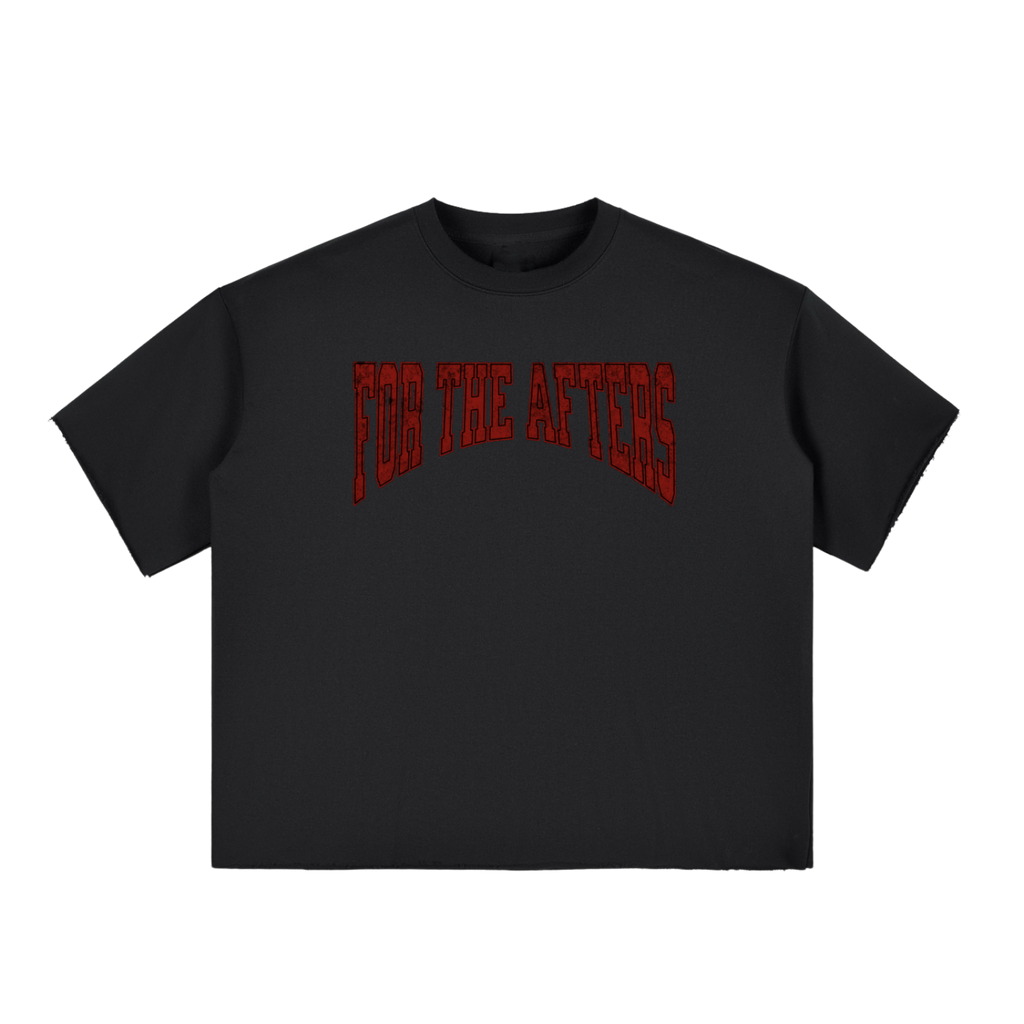Rocky Rudeboy | Boxy Half-Sleeve Raw-Edge T-Shirt