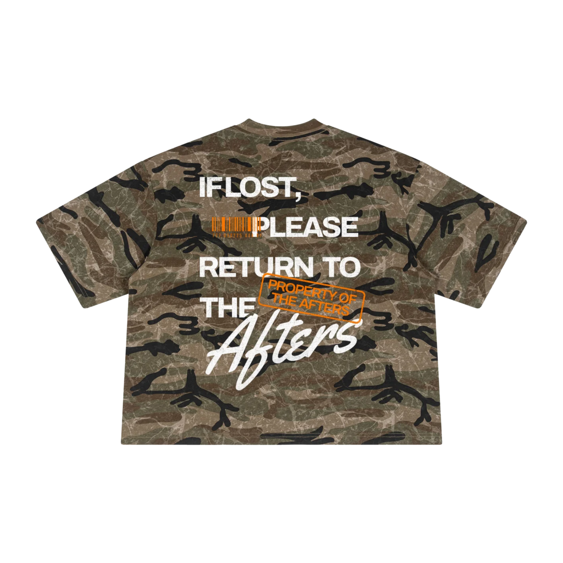 Return to Afters | Unisex Boxy Camo Print T-Shirt