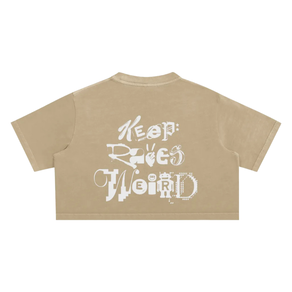 Keep Raves Weird | Snow Washed Crop Top