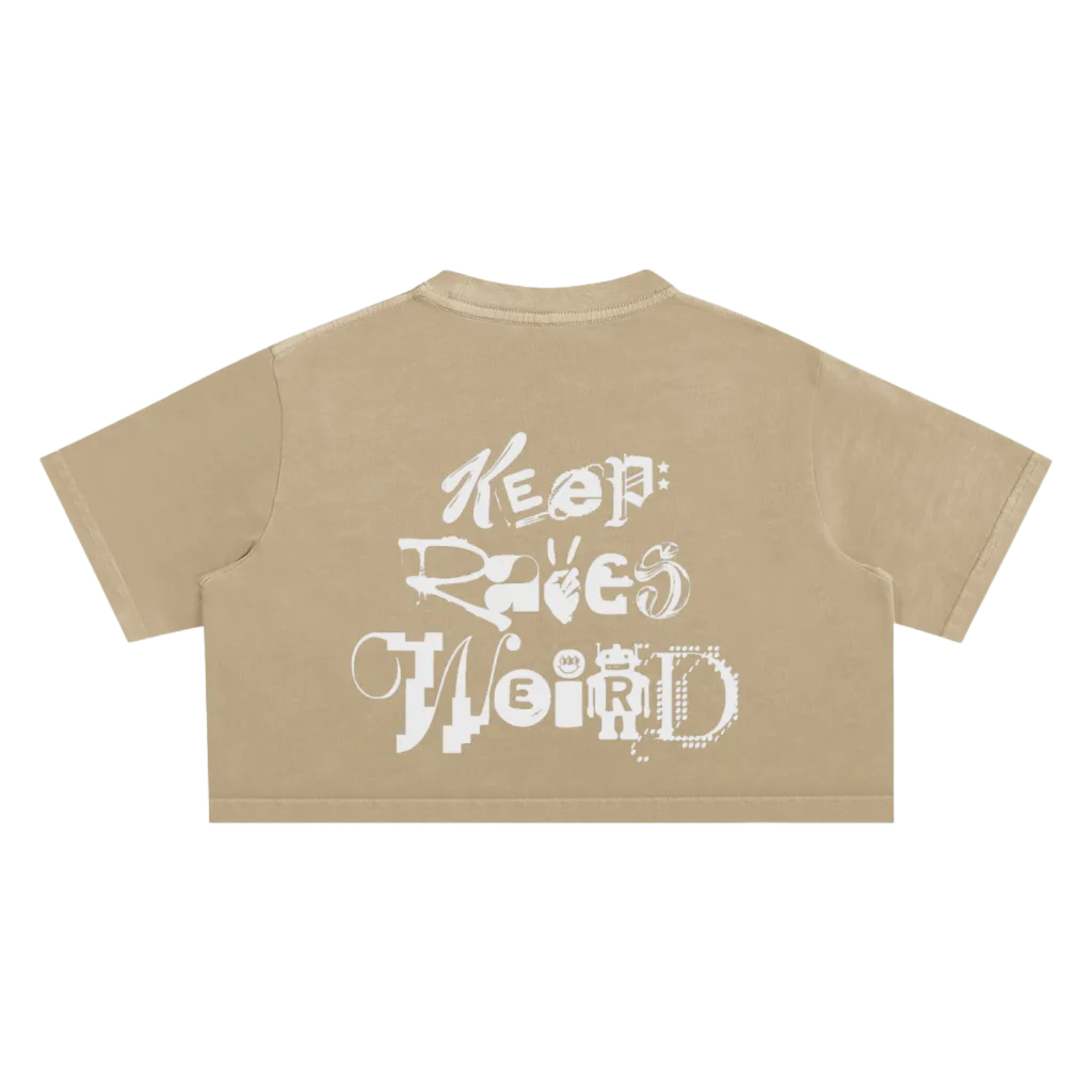 Keep Raves Weird | Snow Washed Crop Top