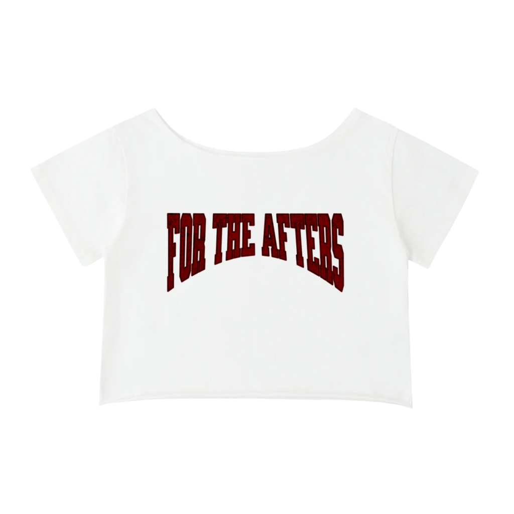 Rocky Rudeboy | Off-Shoulder Rolled Hem Crop Top