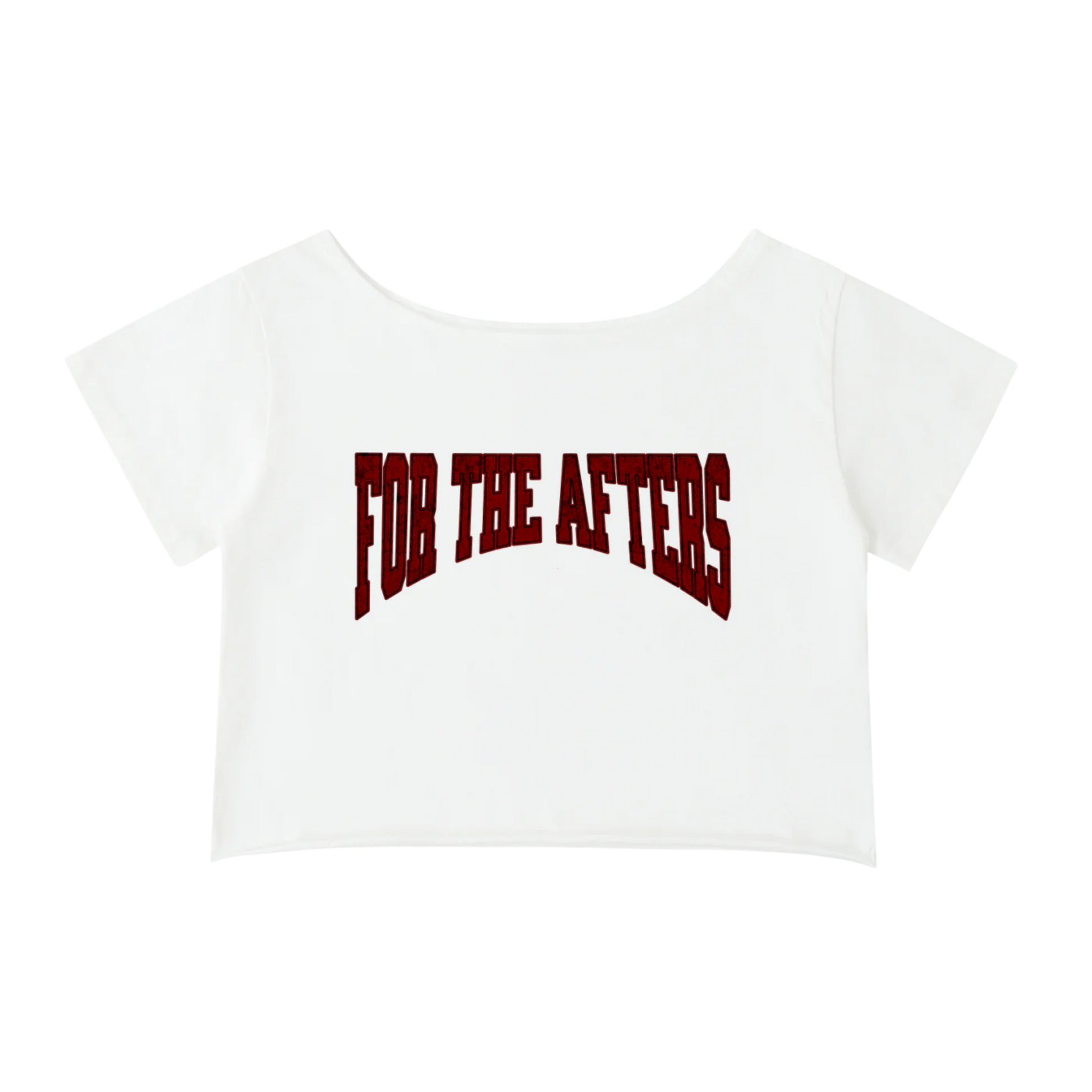 Rocky Rudeboy | Off-Shoulder Rolled Hem Crop Top