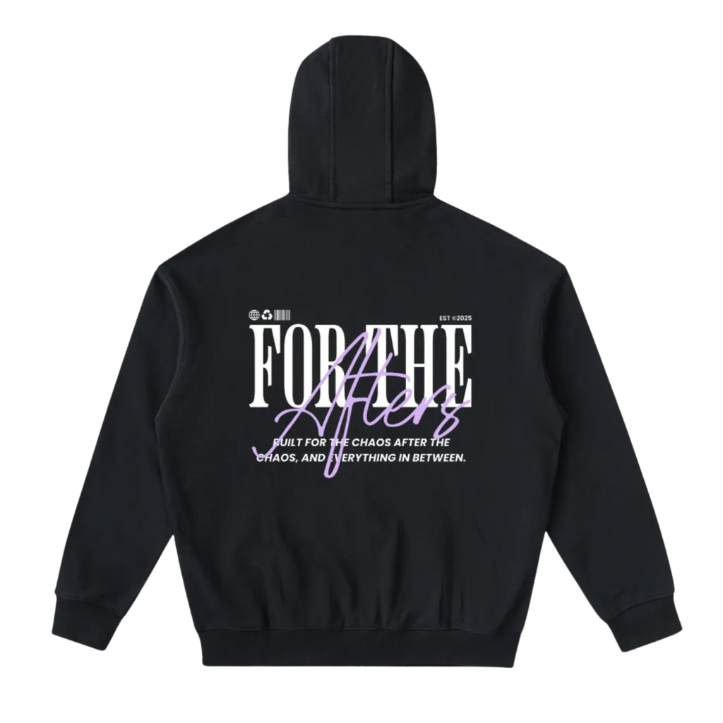 For the Afters | Drop-Shoulder Zip Up Hoodie