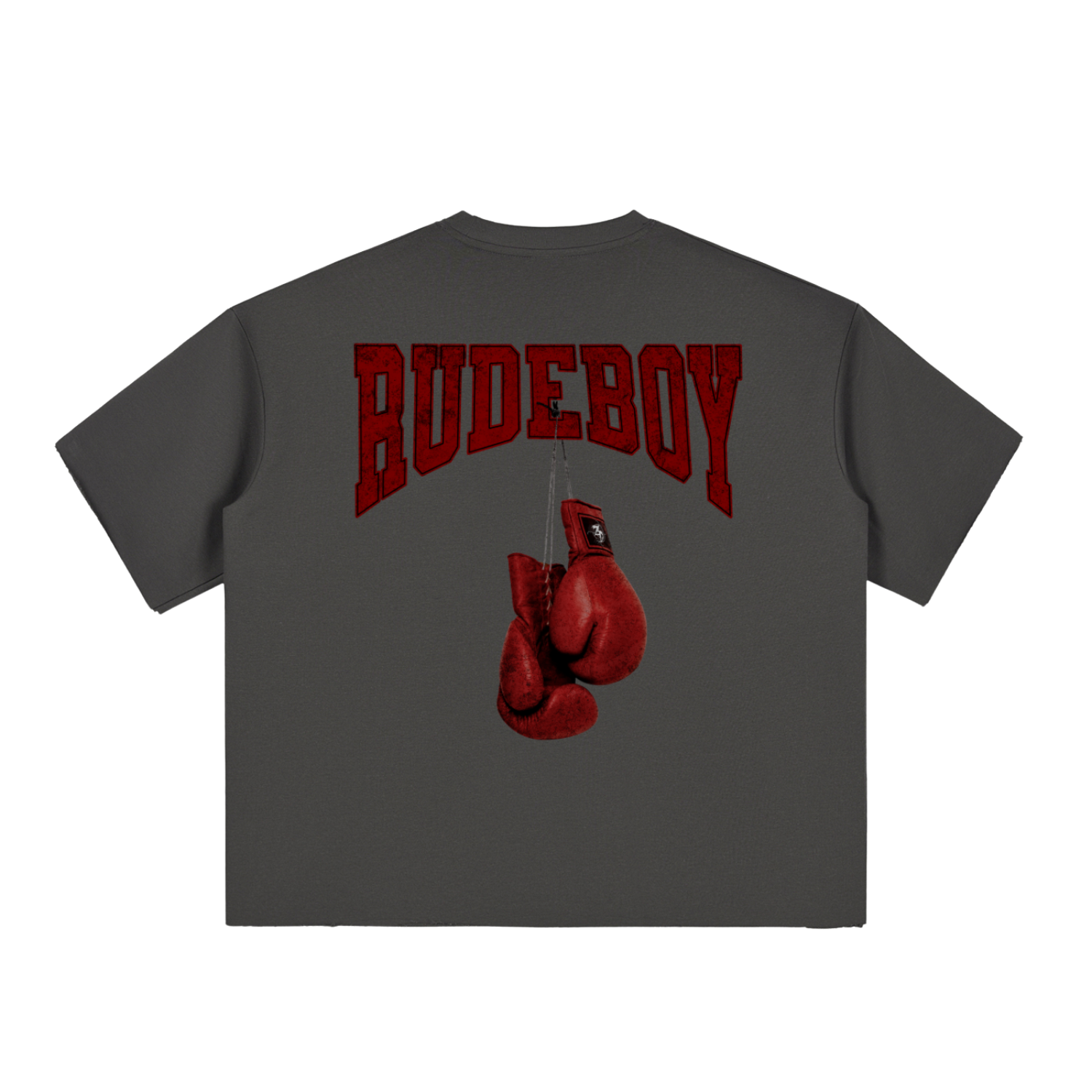 Rocky Rudeboy | Boxy Half-Sleeve Raw-Edge T-Shirt