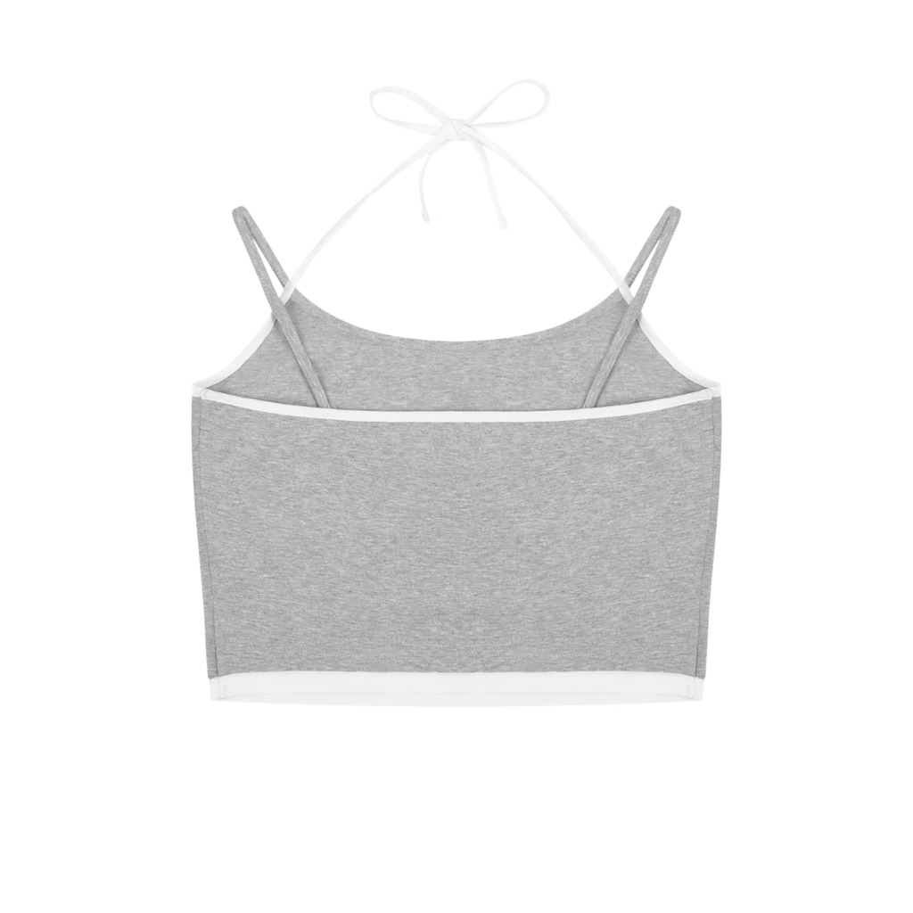 For the Afters | Contrast Halter Crop Tank Top