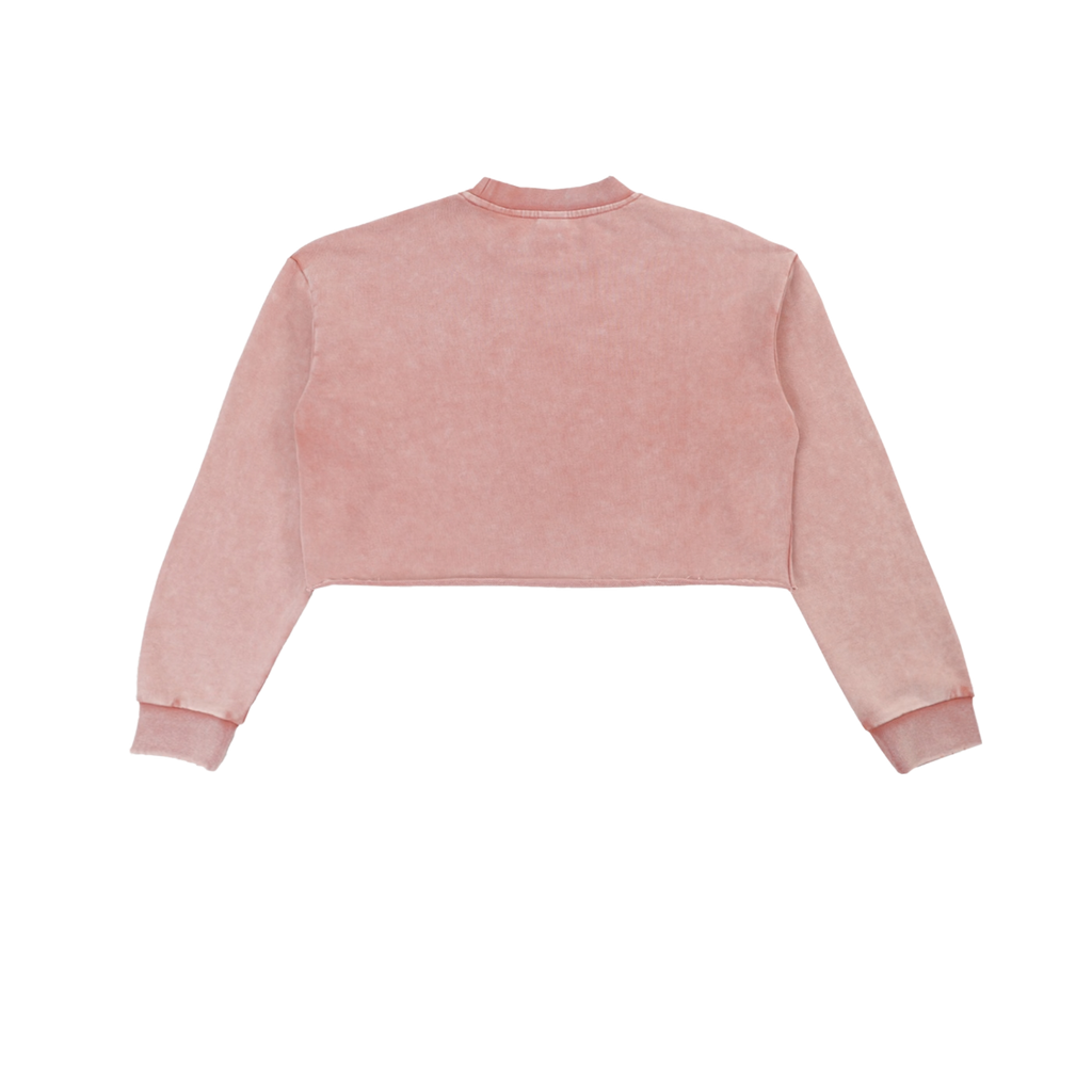No Broke Boys | Sweat-shirt court à bord brut délavé