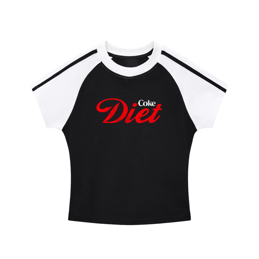 Coca-Cola Light | T-shirt court à manches raglan moulant