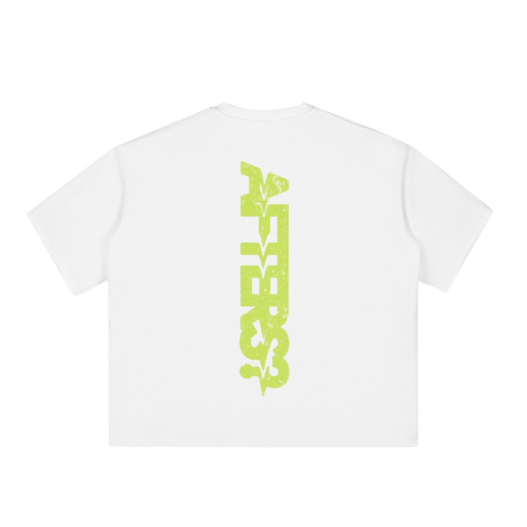 Afters? | Boxy Half-Sleeve Raw-Edge T-Shirt