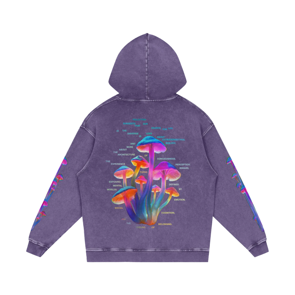 Psilocybine | Hoodie surdimensionné délavé à l'acide