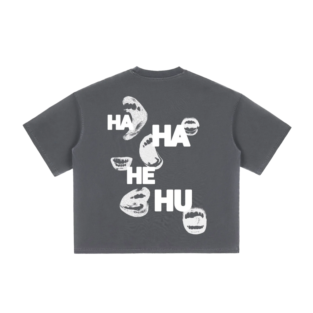 Ha Ha He Hu | Vintage Washed Boxy T-Shirt