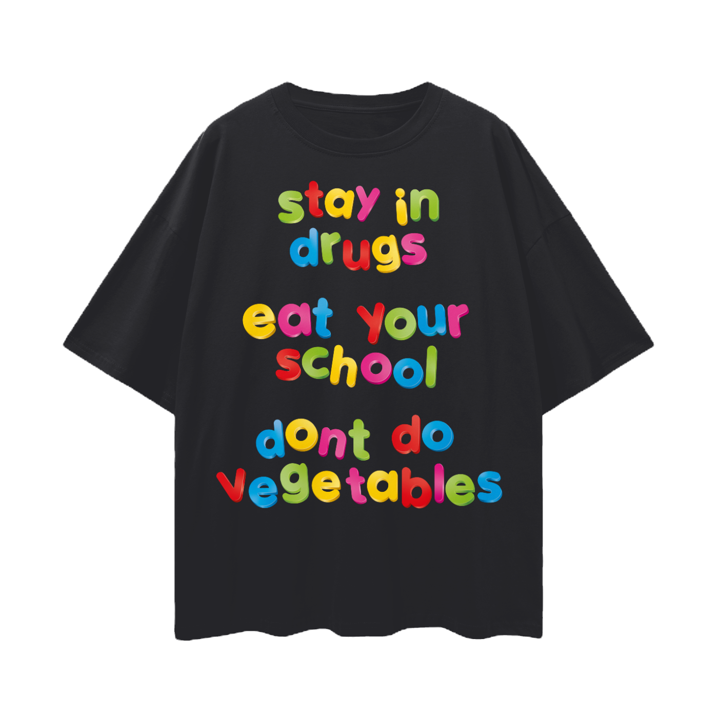 Stay in Drugs - Oversized Deep Drop Shoulder Tee