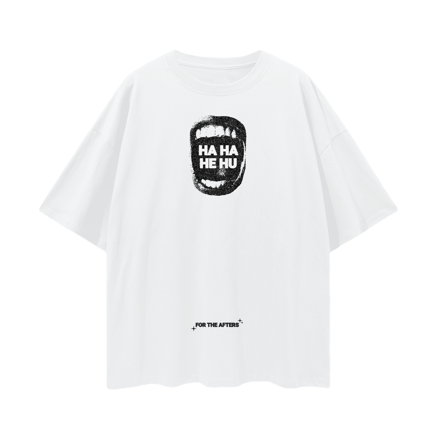 HA HA HE HU - Oversized Deep Drop Shoulder T-Shirt