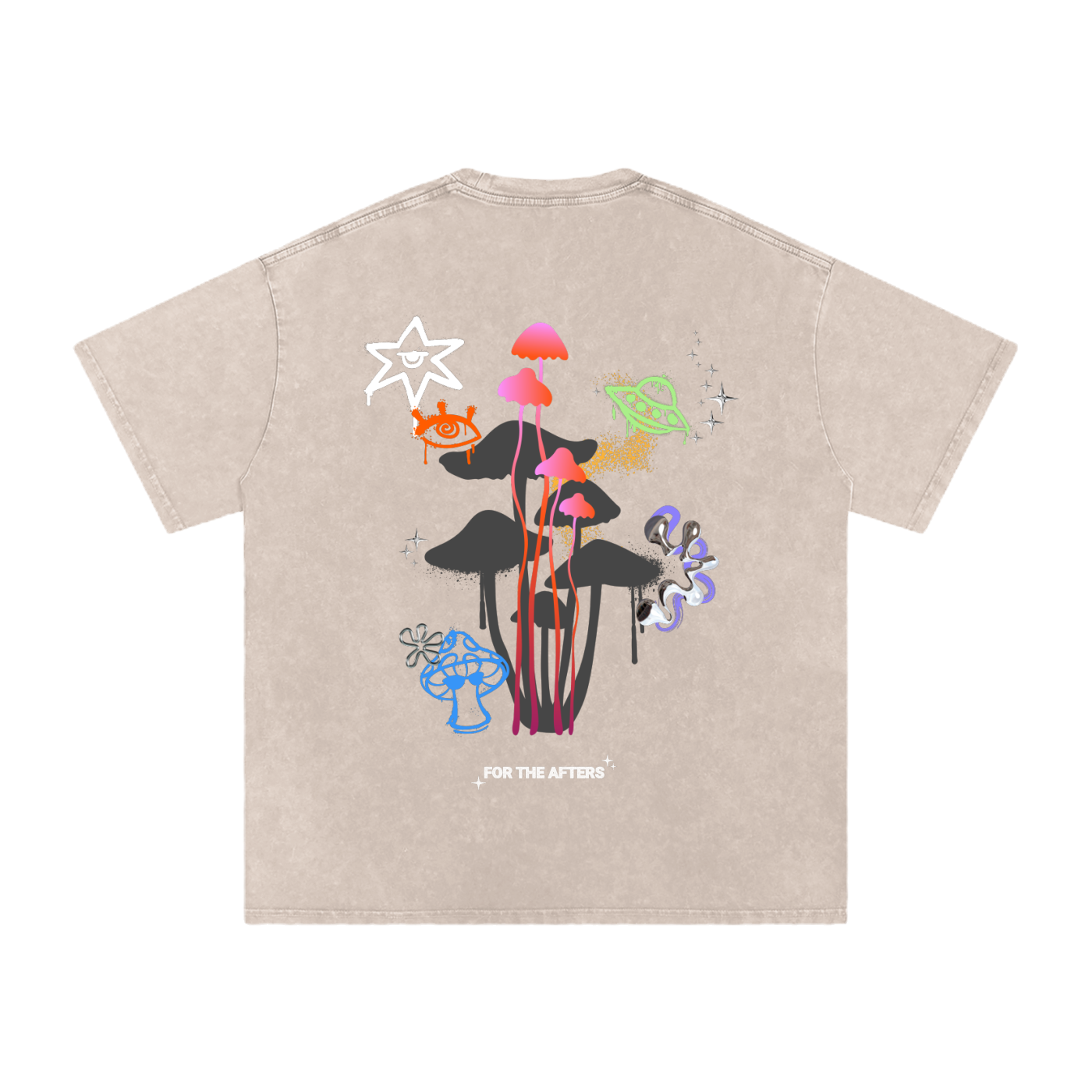 What Are You Wookin At? | Acid Wash Oversized T-Shirt