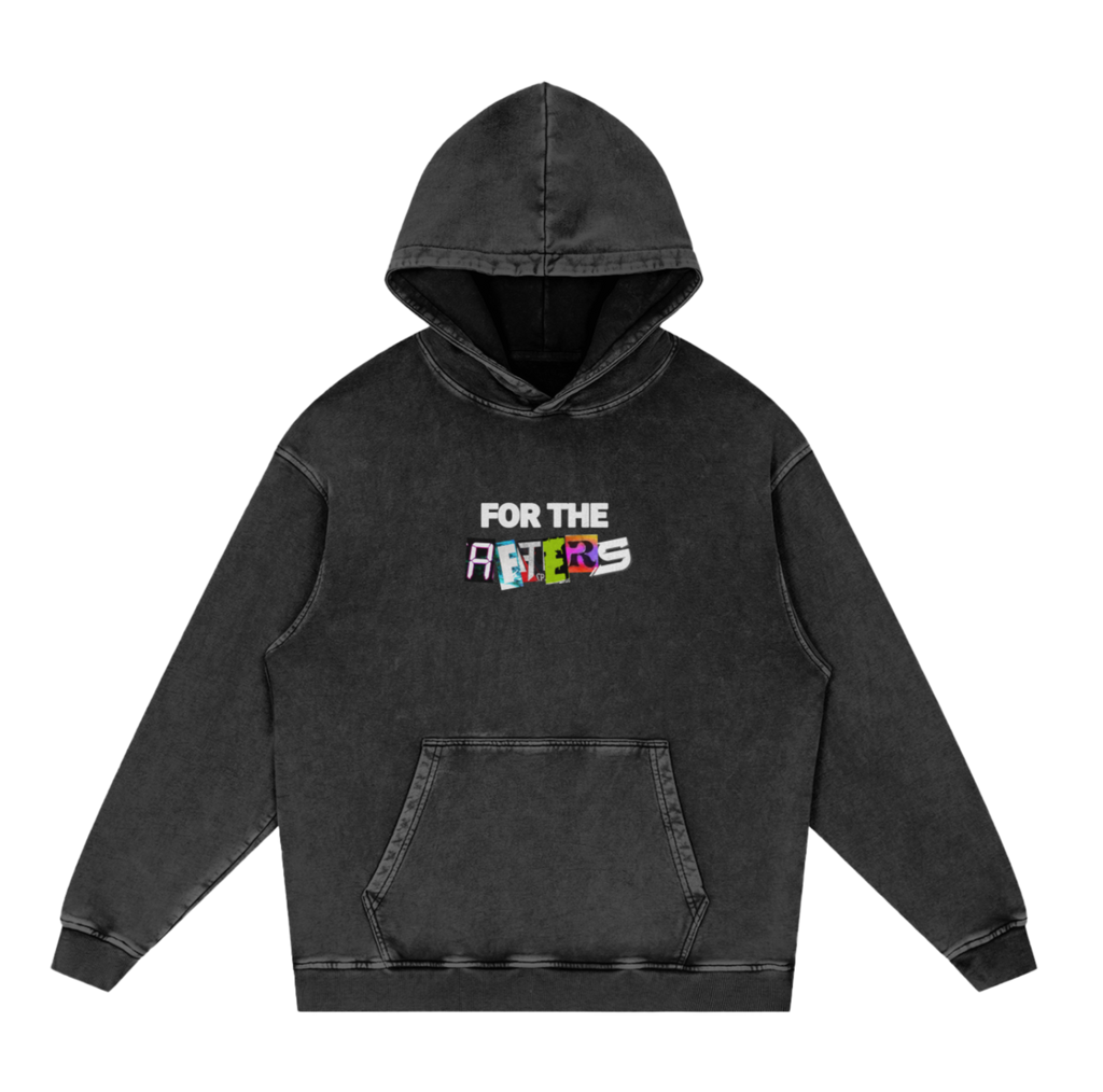 Do Not Invite Me! (Unless...) | Acid Wash Oversized Hoodie (Black)