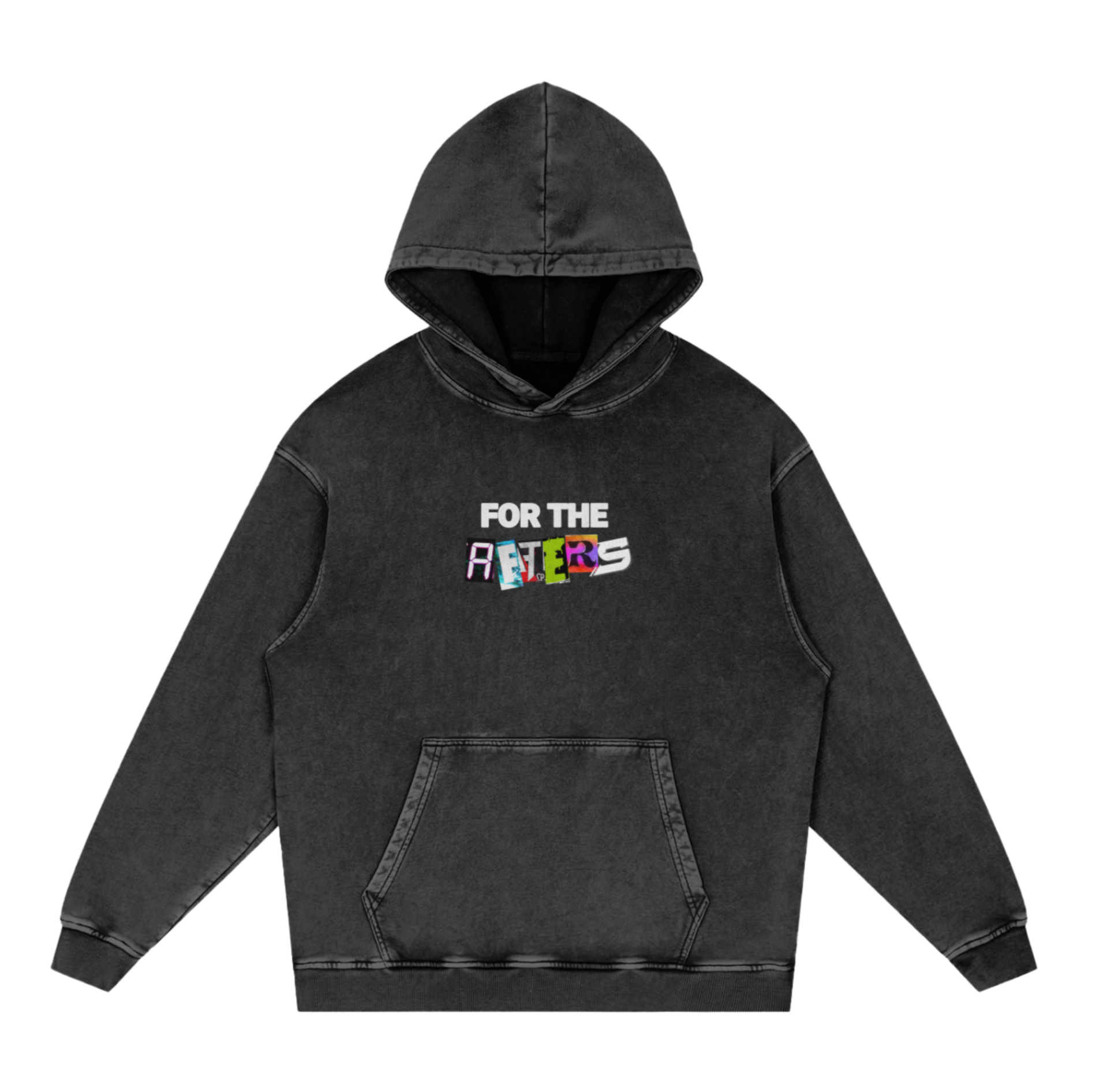 Do Not Invite Me! (Unless...) | Acid Wash Oversized Hoodie (Black)